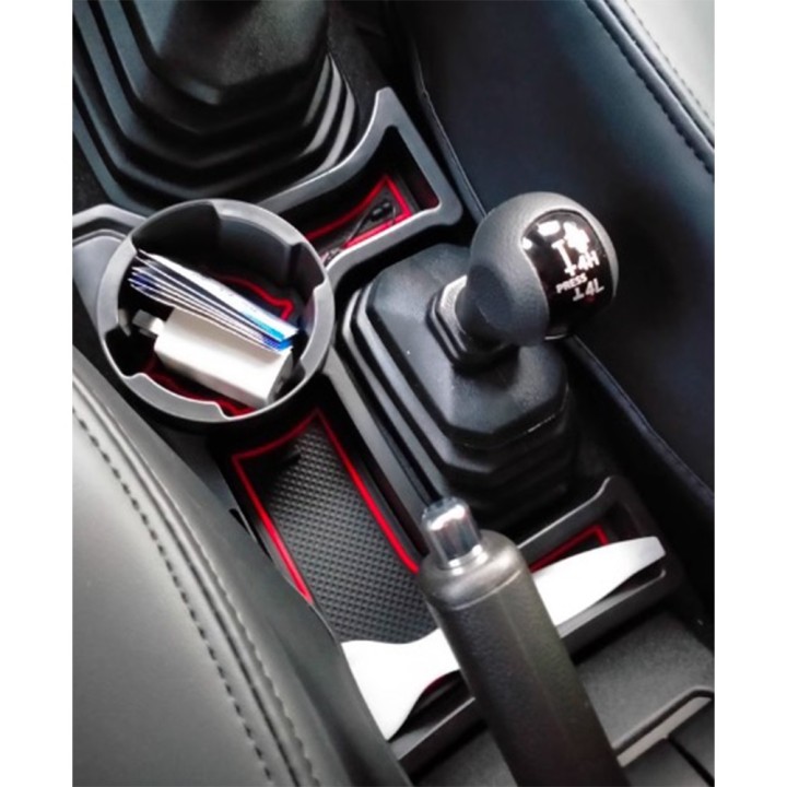 Centre console storage with cup holder, manual transmission OFD - view 3