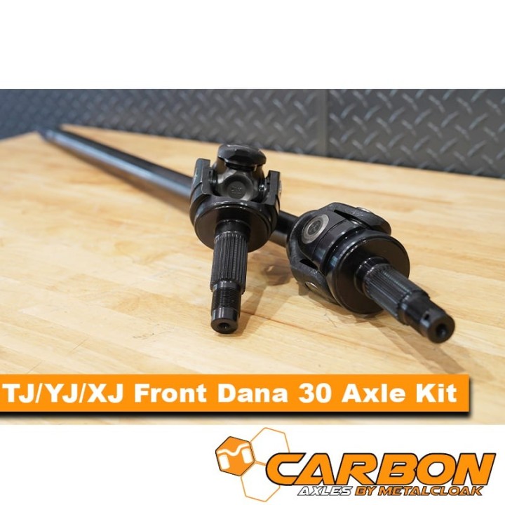 Carbon Front Dana 30 27 Spline Axle Kit, Jeep Wrangler TJ/LJ/YJ, Cherokee XJ METALCLOAK - view 3