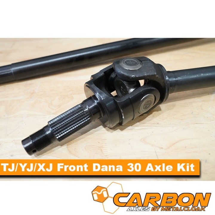 Carbon Front Dana 30 27 Spline Axle Kit, Jeep Wrangler TJ/LJ/YJ, Cherokee XJ METALCLOAK - view 4