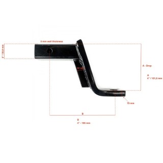 Steel receiver hitch Lift 4" OFD - view 2