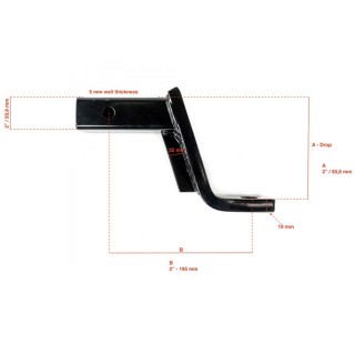 Steel receiver hitch Lift 2" OFD - view 2