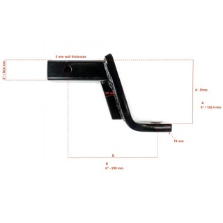Steel receiver hitch Lift 6" OFD lift 6" | Szekla4x4