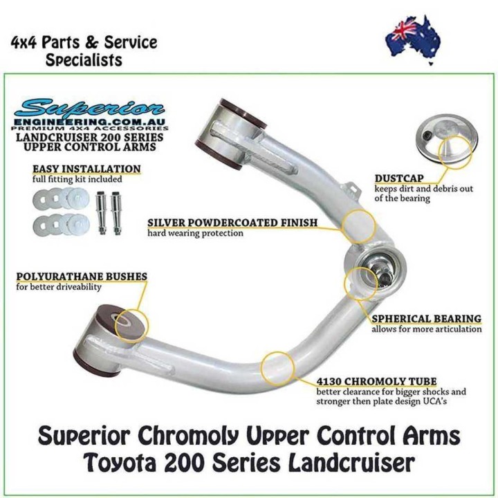 Upper control arms for the Land Cruiser 200 series