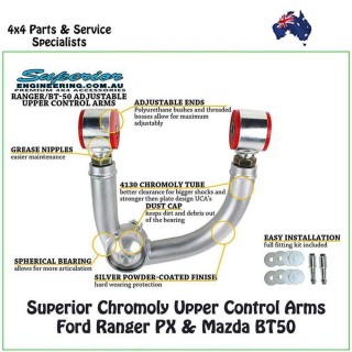 Upper adjustable control arms Superior Engineering Lift 0-6" - view 2
