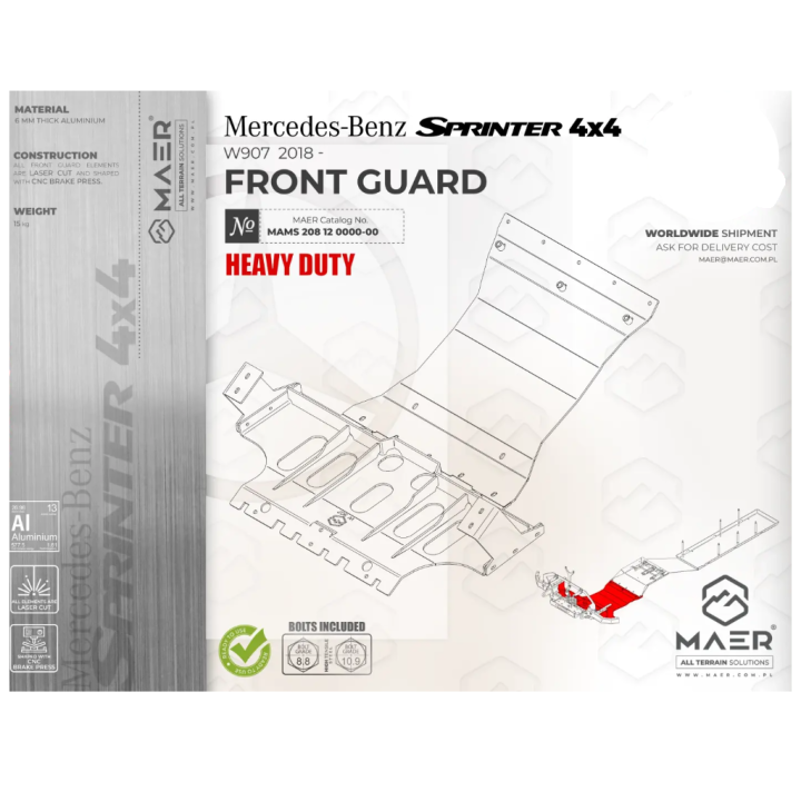 Front skid plate Heavy Duty MAER - view 4