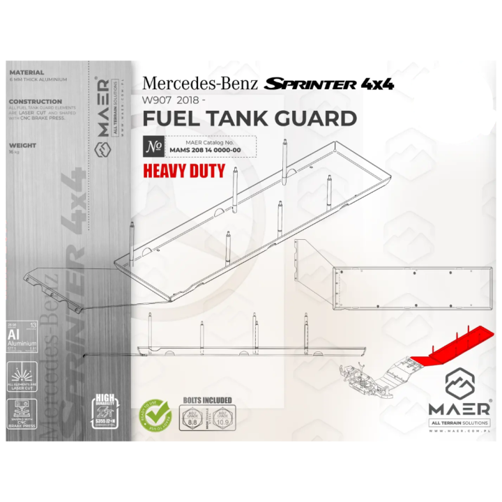 Skid plate fuel tank Heavy Duty MAER - view 3