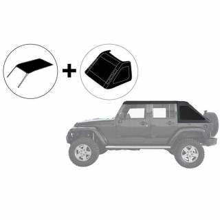 Complete frameless fastback soft top with szybami Suntop