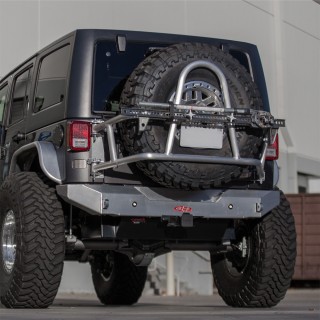 Rear bumper aluminium with mocowaniem for spare wheel GenRight - view 2