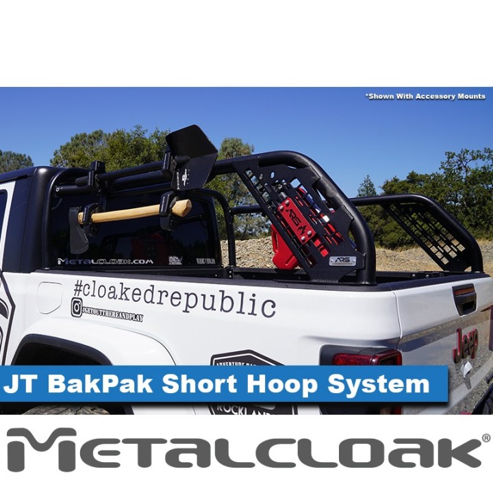 MetalCloak BakPak Bed Rack Short Hoop System, Jeep JT Gladiator - view 3