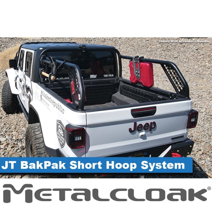 MetalCloak BakPak Bed Rack Short Hoop System, Jeep JT Gladiator - view 6