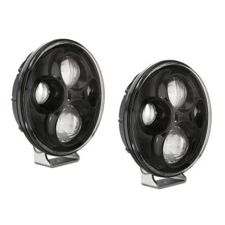 LED lights round czarne 7" for the off-road vehicle