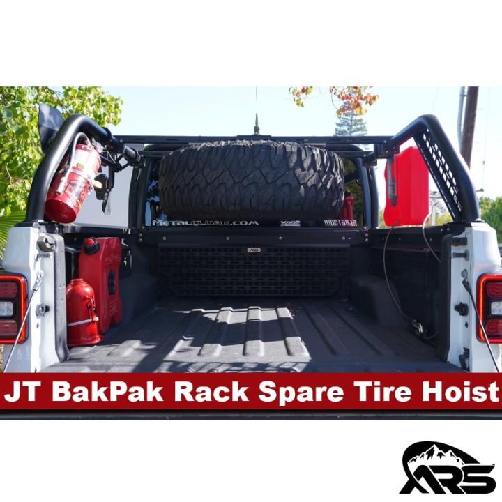 BakPak Bed Rack Tire Hoist System MetalCloak R77709 | Szekla4x