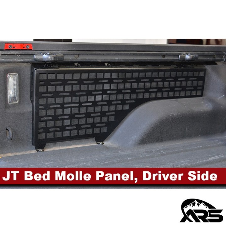 MetalCloak Truck Bed MOLLE Gear Storage Panel, Driver Side, Jeep JT Gladiator