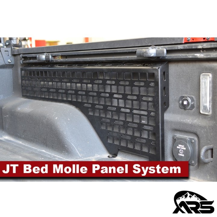 MetalCloak Truck Bed MOLLE Gear Storage Panel, Full System, Jeep JT Gladiator - view 3