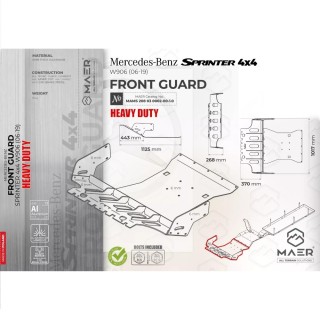 Front skid plate Heavy Duty MAER - view 2