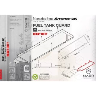 Skid plate fuel tank Heavy Duty MAER - view 2