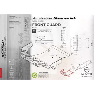 Front skid plate MAER - view 2