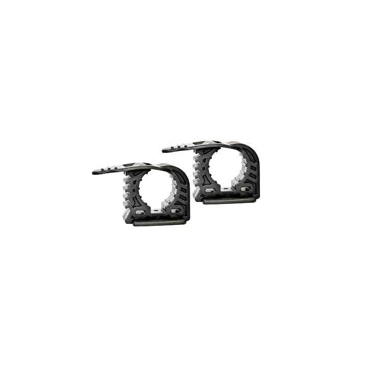 Two Fitrub 32-45 mm clamps with a toothed grip and a snap tongue