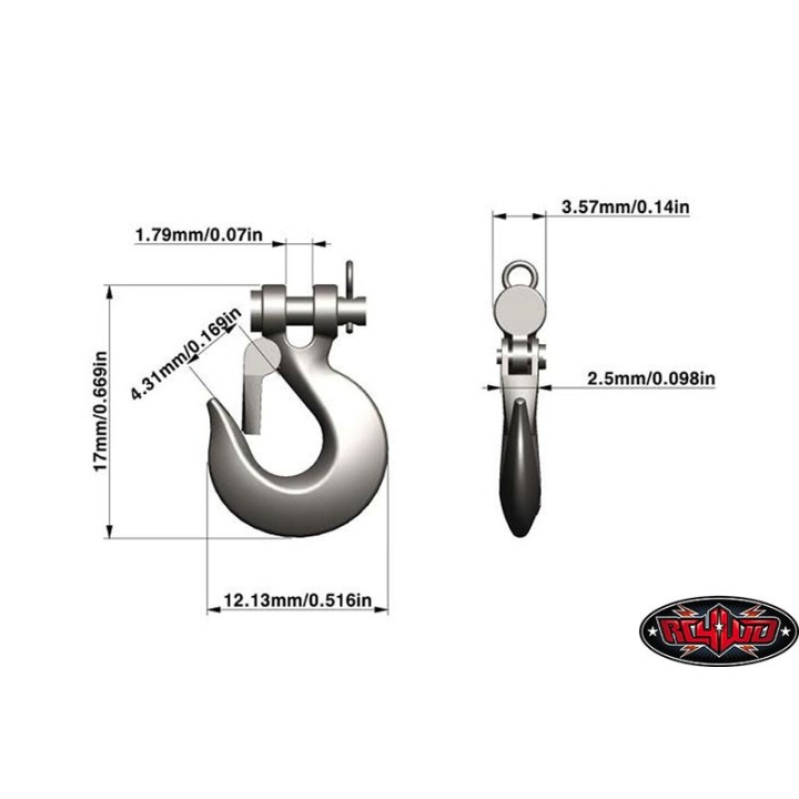 RC4WD Z-S1011 Warn 1/10 Winch Hook, Polished - view 5