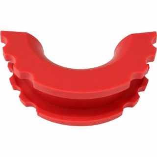 The bow cover seen from inside: a U-shaped profile with a groove for the bow