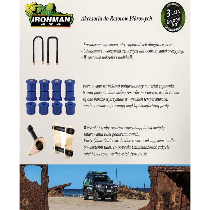 Leaf spring bushing set Ironman 4x4 — Toyota Hilux Vigo, Toyota Hilux Revo, Toyota Hilux (767UK) - view 3