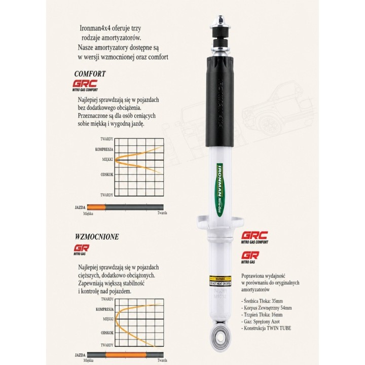 Front shock absorber Ironman 4x4 Nitro Gas 12720GR