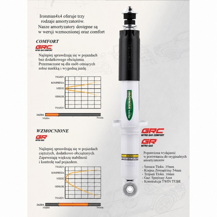 Front shock absorber Ironman 4x4 Nitro Gas 12720GR