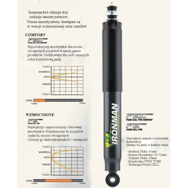 Rear shock absorber Ironman 4x4 Foam Cell Pro 45094FE