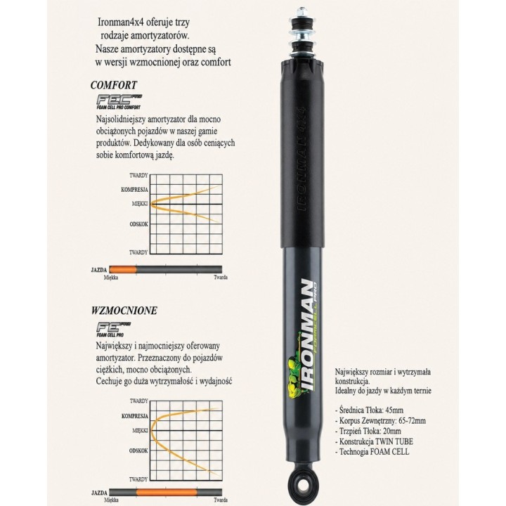 Rear shock absorber Ironman 4x4 Foam Cell Pro 45095FE