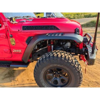 Aluminium fender flares with LED lamps Jeep Wrangler JL JLU - set of 4