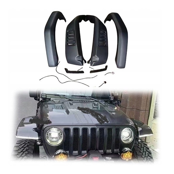 Aluminium fender flares with LED lamps Jeep Wrangler JL JLU - set of 4 - view 4