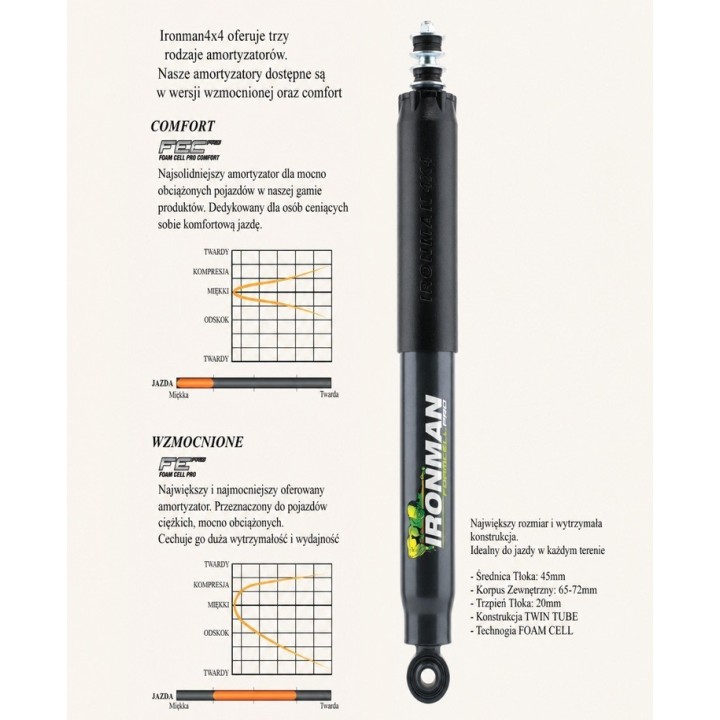Front shock absorber Ironman 4x4 Foam Cell Pro 45091LFE