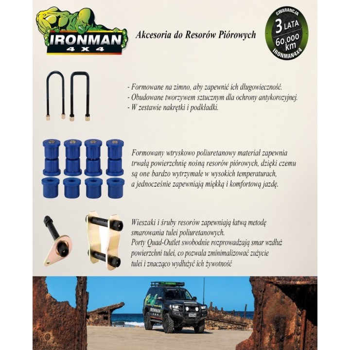 Zestaw tulei mimośrodowych 2 stopnie Ironman 4x4 — Land Rover Defender, Land Rover Discovery (1145SK) - ujęcie 3