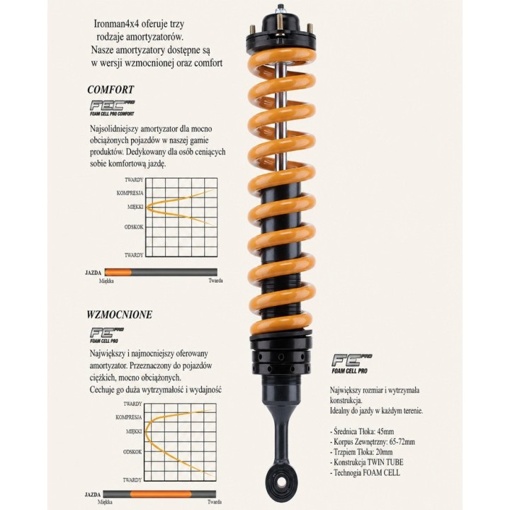 Front shock absorber Ironman 4x4 Nissan Navara D40 45716LFE