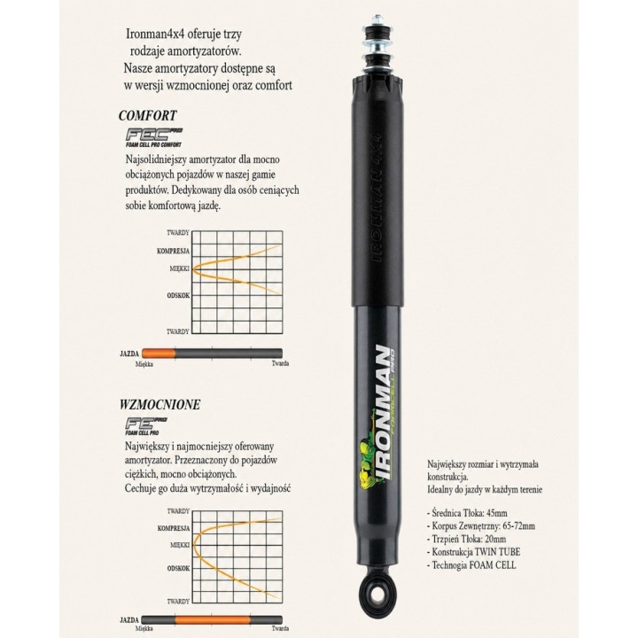 Rear shock absorber Ironman 4x4 Foam Cell Pro 45650FE