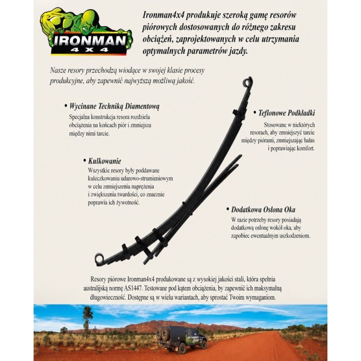 Heavy duty rear leaf spring +2" LIFT Ironman 4x4 — Toyota Tacoma (TOY066C) - view 2