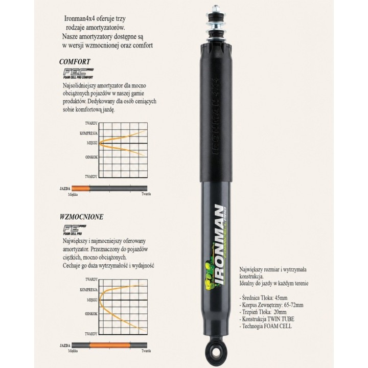 Rear shock absorber Ironman 4x4 Foam Cell Pro 45081FEC
