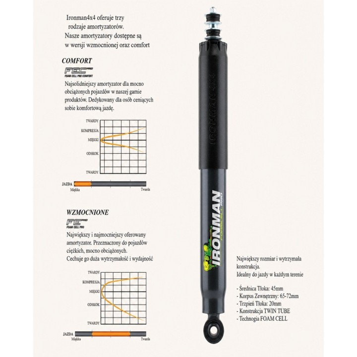 Rear shock absorber Ironman 4x4 Foam Cell Pro 45081FEC