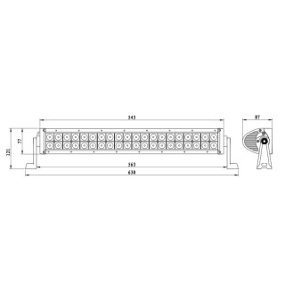 50 inch 288W ATV LED Curved Light Bar Combo Work Offroad Driving lights 4WD