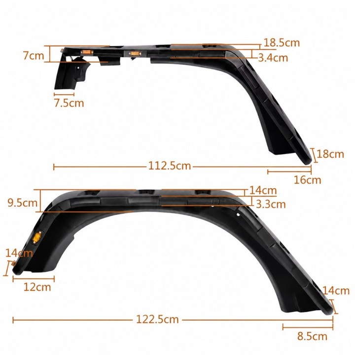 Fender flare Snakeman 4WD Jeep Wrangler JK SNFF013