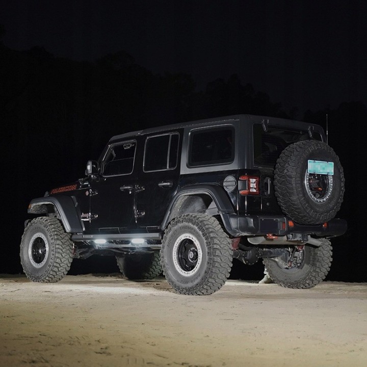 Steel Side Steps with LED Lighting - Jeep Wrangler JLU 2018+ and 4xe TOPFIRE