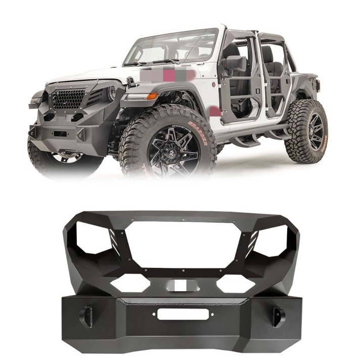 Steel Armour Front Bumper with Winch Plate - Jeep Wrangler JL/JLU 2018+