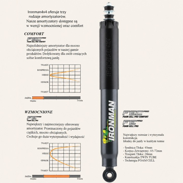 Front shock absorber Ironman 4x4 Foam Cell Pro, 2" lift — Toyota Land Cruiser (45683FE) - view 7