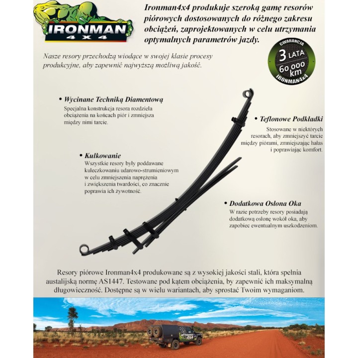 Heavy duty rear leaf spring +2' Ironman 4x4 TOY027C