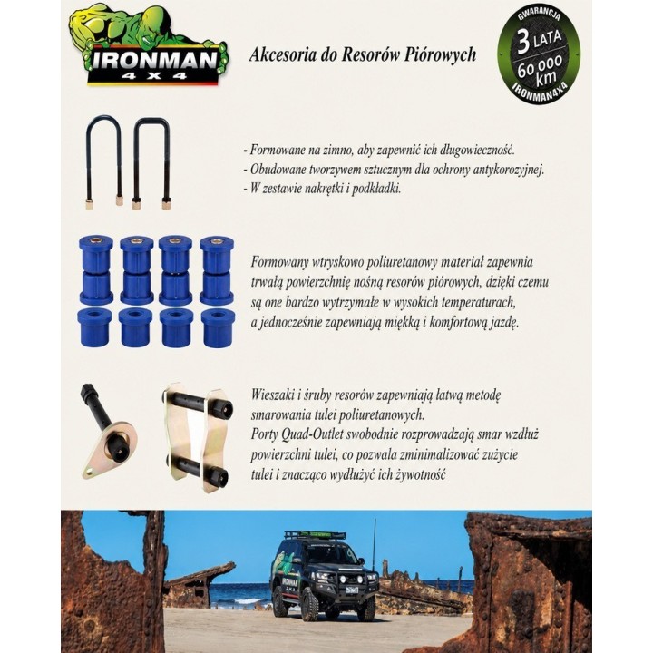Spring hanger rear (required 2 pcs) Ironman 4x4 — Nissan Patrol GQ Y60, Nissan Patrol GU Y61, Toyota LAN Dcruiser - view 2