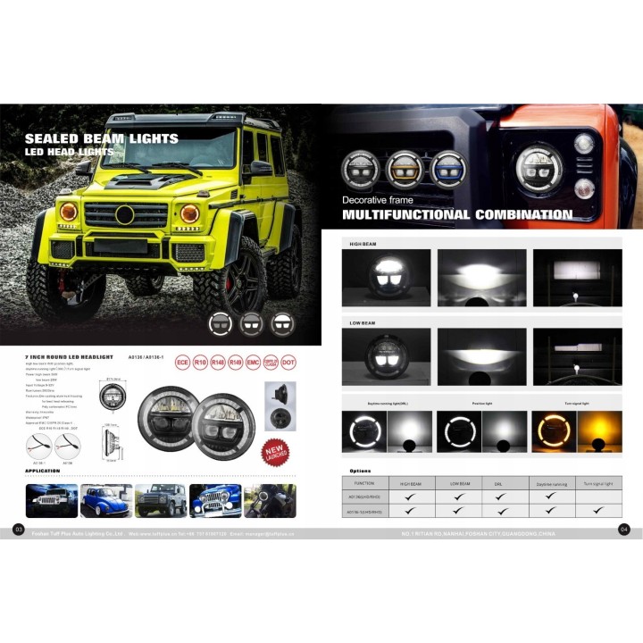 7-Inch LED Headlights TXA 0136A — Pair, Low/High Beam, DRL, Turn Signal - view 2