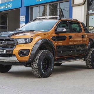 JUMBO Door Cladding Ford Ranger 2012-2022 — Oversized, ABS, Matt Black