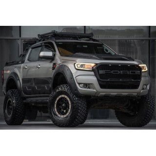 JUMBO Door Cladding Ford Ranger 2012-2022 — Oversized, ABS, Matt Black - view 2