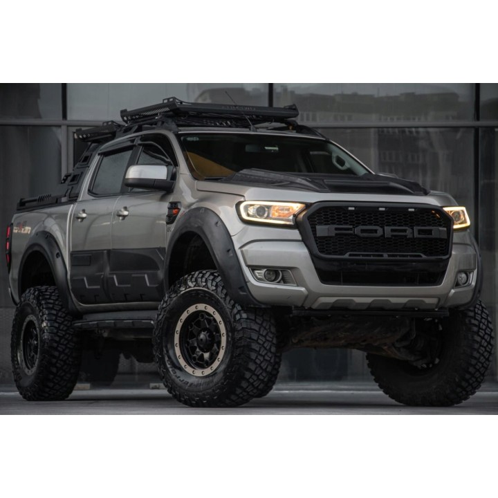 JUMBO Door Cladding Ford Ranger 2012-2022 — Oversized, ABS, Matt Black - view 2