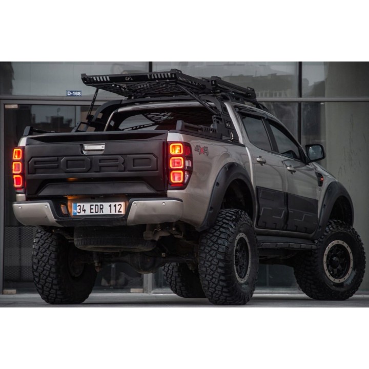 JUMBO Door Cladding Ford Ranger 2012-2022 — Oversized, ABS, Matt Black - view 3